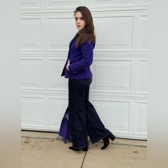 Talbots Purple Wool Blend Peacoat - Picture 2 of 7